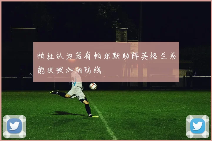 帕杜认为若有帕尔默助阵英格兰或能攻破加纳防线